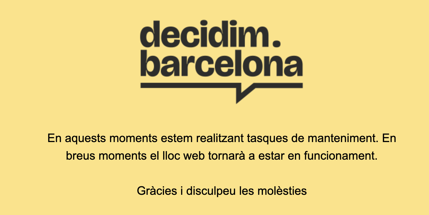 Barcelona Decidim Maintenance